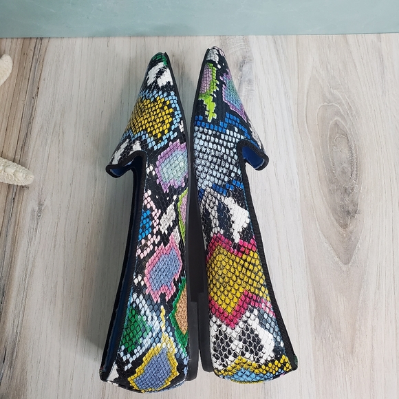 New! Multi Snake Pointy Toe Flats - Picture 7 of 8